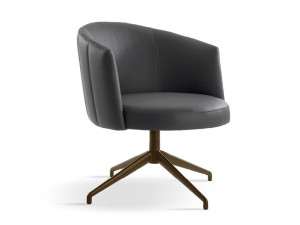 Кожаное вращающееся кресло