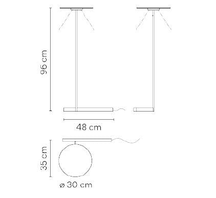 Металлический светодиодный торшер Vibia ARCH-00046076 - Вид №5