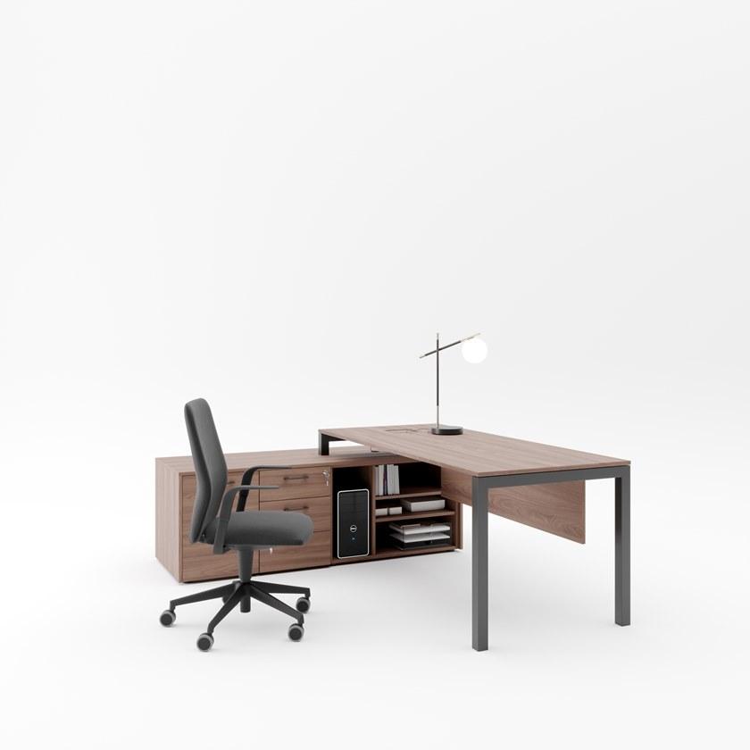 PROF Рабочий стол из дерева с системой управления кабелями Dieci sun-id-1393200 - Вид №4