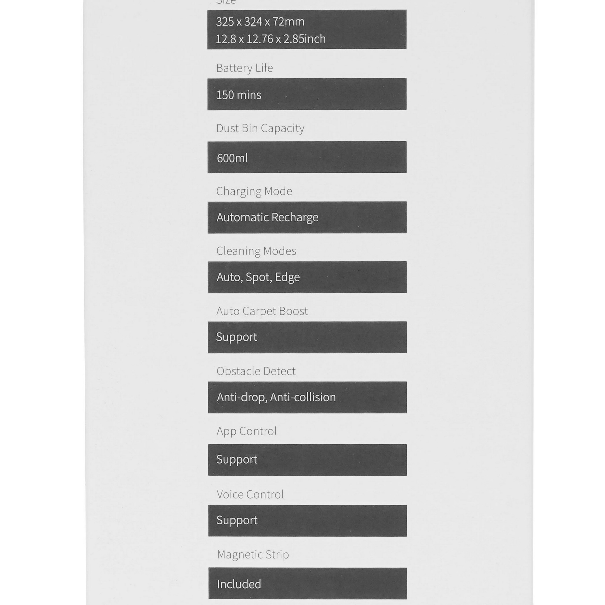 5309229 Робот-пылесос Kyvol E20 черный STDN-0095051 - Вид №11