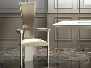 Vismara Design Кожаное кресло с подлокотниками с высокой спинкой Desire