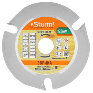 Диск пильный Sturm! 9020-125-22-3T 8114011
