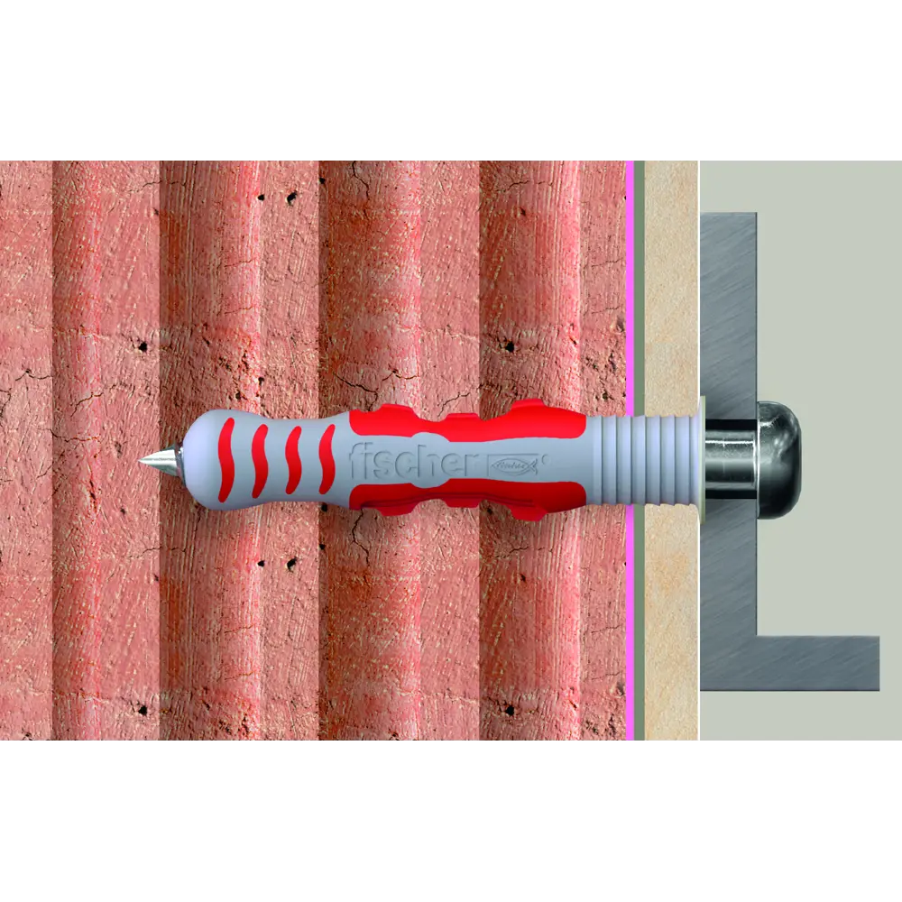 Дюбель-шуруп для всех типов стен Fischer DuoSeal 6x38 мм нейлон/сталь цвет серый/красный 4 шт. 85257156 STLM-2134084  - Вид №11