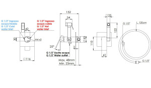 Однорычажный смеситель для душа с ручным душем