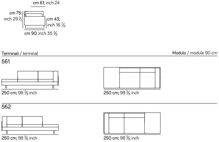 AMURA 5-местный кожаный диван Tau Am006.339+t532+032 - Вид №9