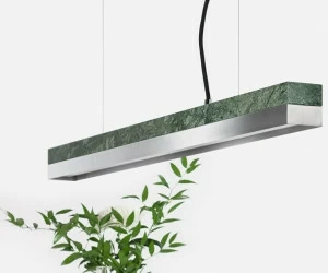 GANTlights Светодиодный подвесной светильник из гватемальского мрамора и нержавеющей стали C