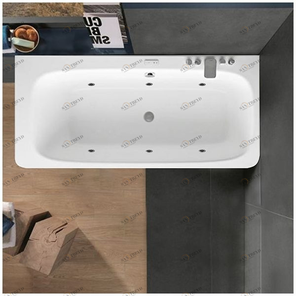 Ванна Gruppo tressee Suri 170 STX-V277B-DX белая с гидромассажем и дезинфекцией прямоугольная правая Gruppo Treesse STXV277BDX