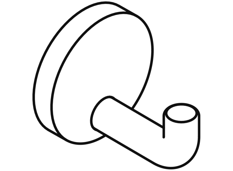 477.90.045 настенный крючок HEWI System 111 | Polyamid  - Вид №9