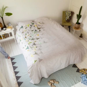 Комплект постельного белья двуспальный "Бабочки" 200х220 см SNURK  335404 Белый