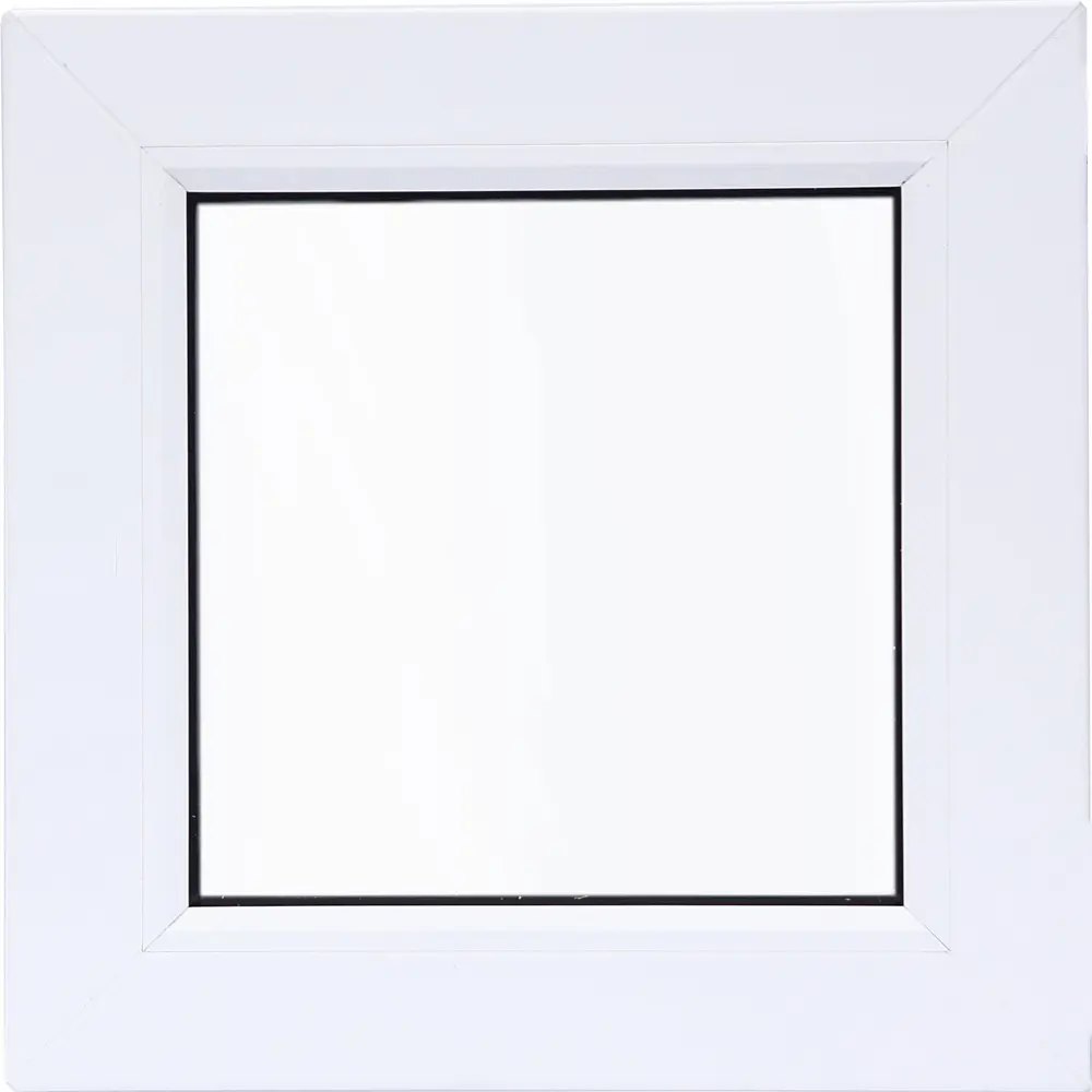 Пластиковое окно ПВХ Deceuninck глухое 400x400 мм (ВхШ) однокамерный стеклопакет белый (с двух сторон) STLM-2177821 - Вид №1