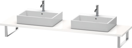 LC107C08585 L-Cube Консоль для накладных раковин и встраиваемых умывальников Белый глянцевый лак Duravit - Вид №1