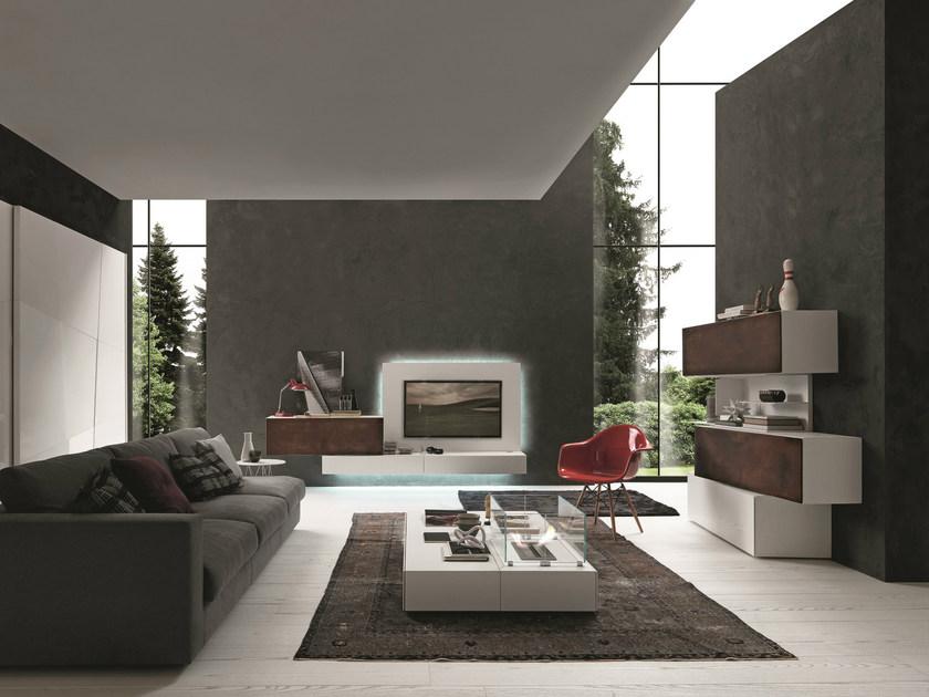 Presotto Модульная подвесная тумба под телевизор Inclinart cor-ten sun-id-1454448 - Вид №1