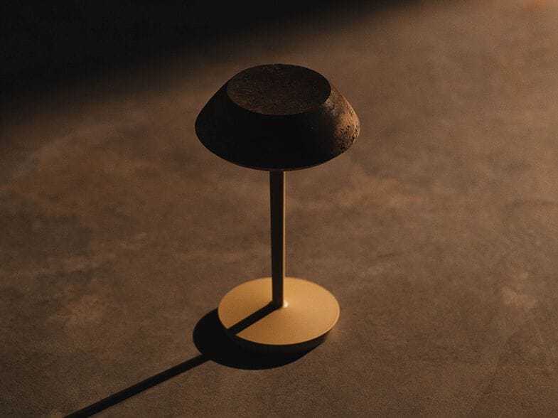 Мраморная перезаряжаемая настольная лампа Maami Home mini FIORE BEIGE ARCH-00131236