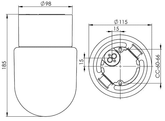 Настенный светильник / потолочный светильник из опалового стекла Ifö Electric Contrast ARCH-00125091 - Вид №2