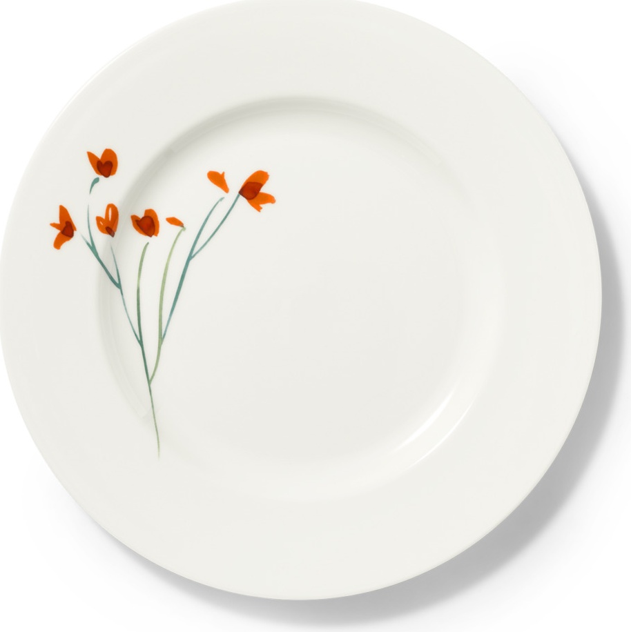 10639859 Dibbern Тарелка закусочная Dibbern "Впечатление.Красные маки" 21см Фарфор 