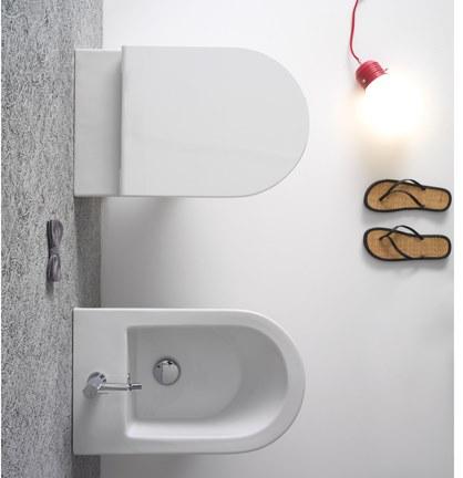 Fos02/03/04/05/06 bi Подвесной унитаз настенный Белый Ceramica Globo FORTY3 Италия - Вид №6