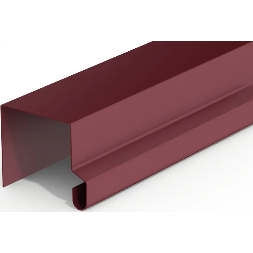П-планка для профнастила 2 м 0.4 мм RAL 3005 вишневый ВЕГА STLM-2117514