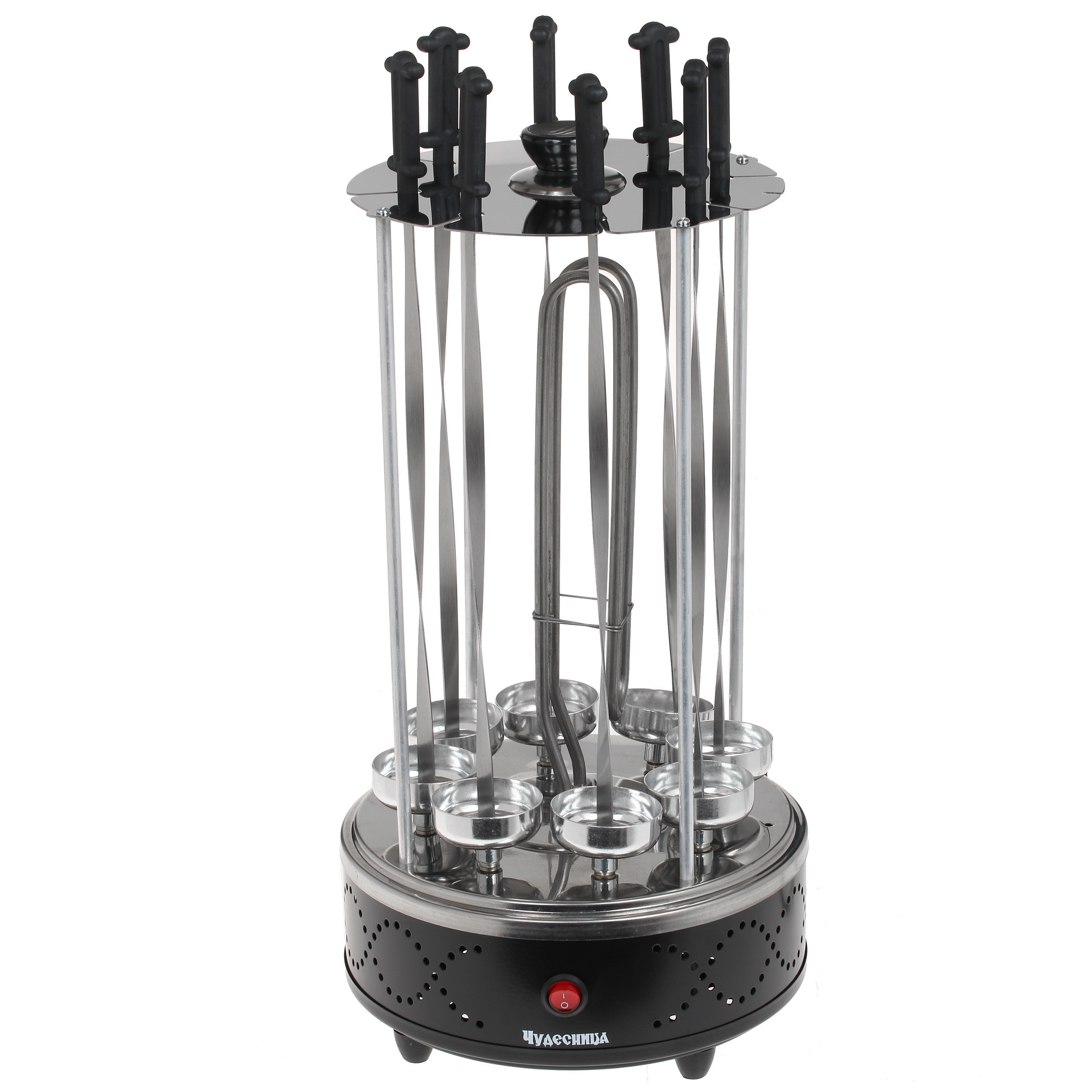 1152124 Электрошашлычница Чудесница ЭШ-1008 серебристый STDN-0000014 - Вид №2