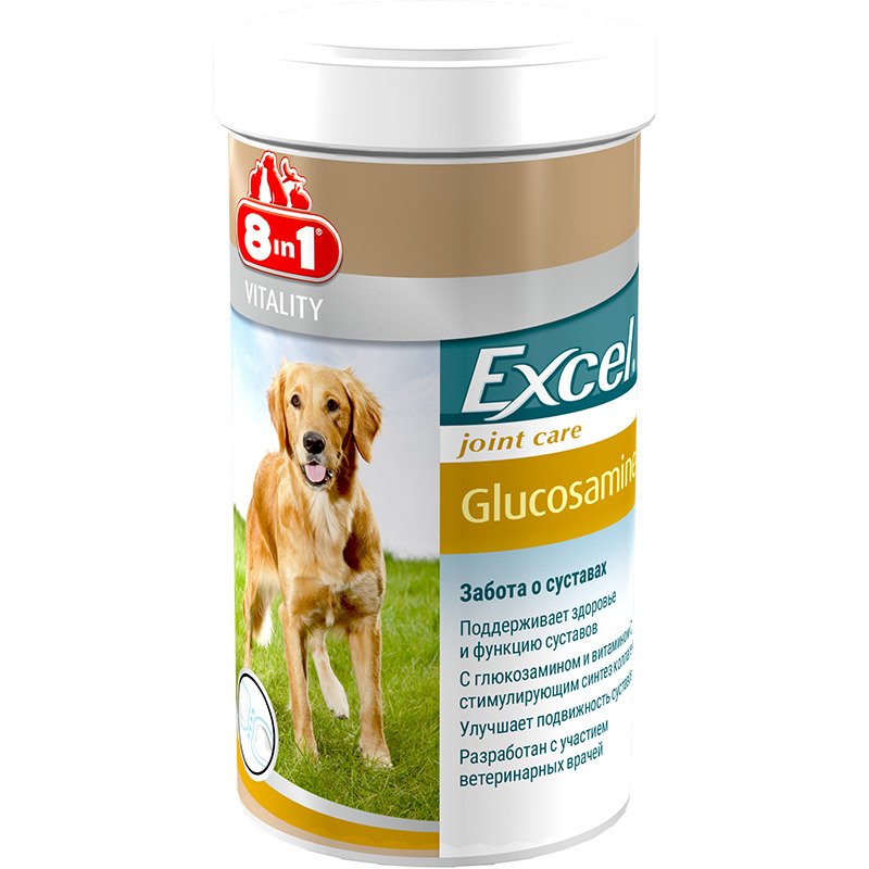 ПР0026982 Кормовая добавка Глюкозамин Excel забота о суставах 110таб. 8 in 1 8 in 1 Pets 