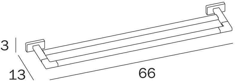 INDA® Вешалка для полотенец из хромированной латуни Lea A1819b/c - Вид №3