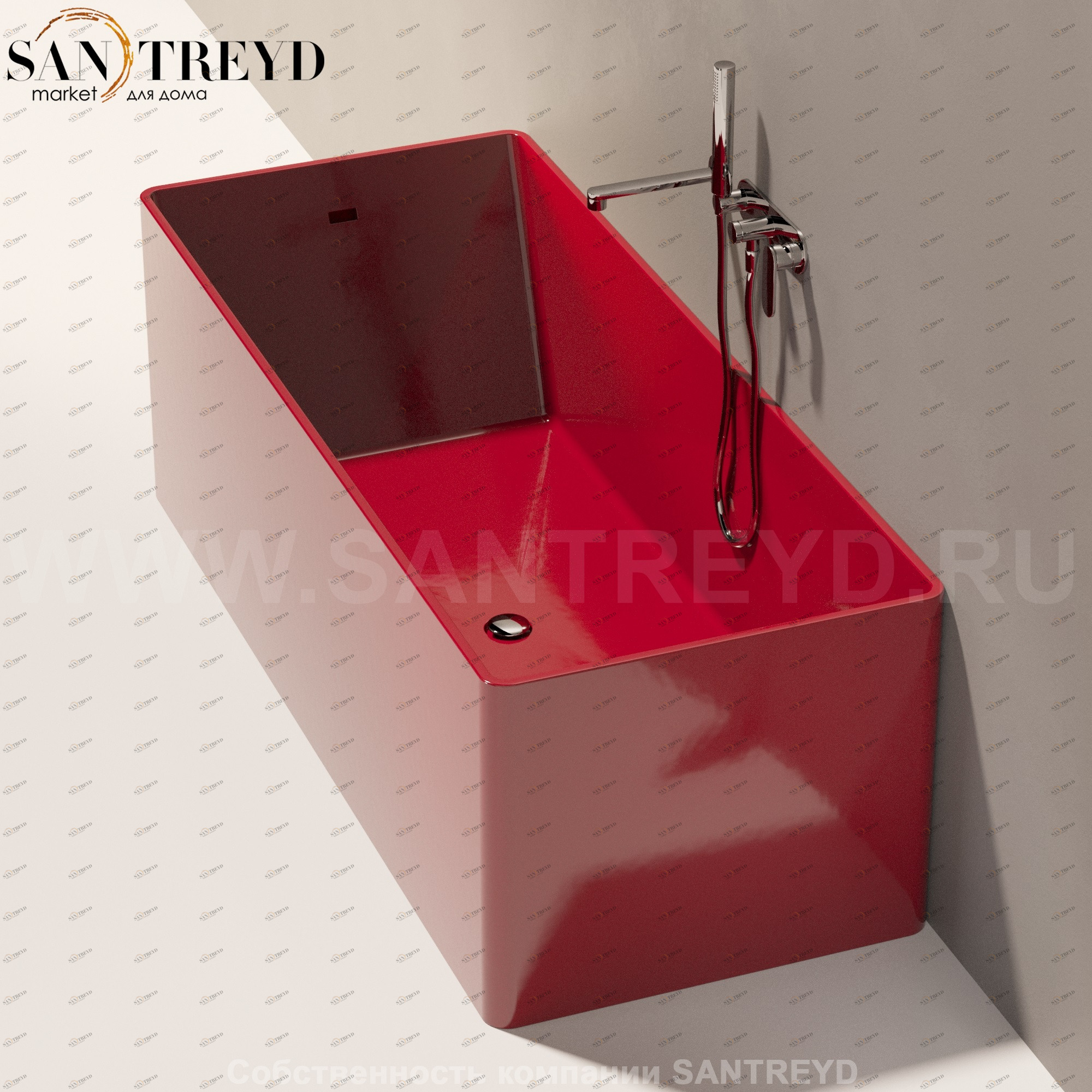 Flaminia WASH Ванна свободностоящая 170 см красная MW170.3011 Ceramica Flaminia MW1703011