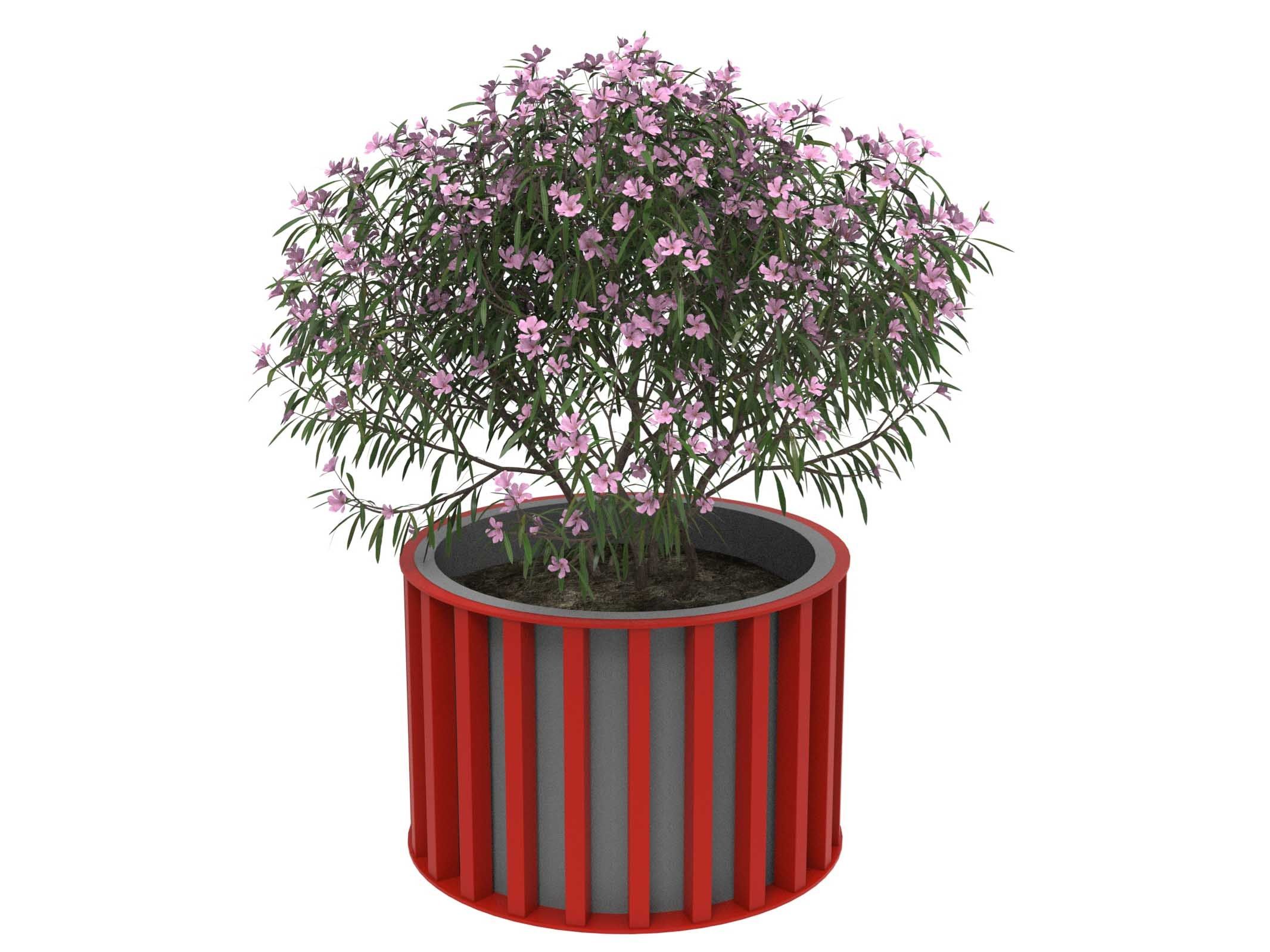 Оцинкованная сталь круглый низкий плантатор Lazzari Динамо ARCH-00115712 - Вид №4