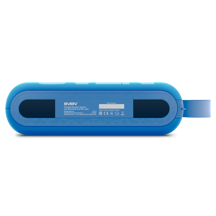 SV-018085 Ас ps -75, синий (6 вт, bluetooth, fm, usb, microsd, 1200ма*ч) Sven Santreyd  - Вид №3