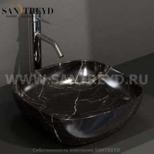 B6Q43PN Накладная раковина на столешницу  квадратная Ceramica Globo T-EDGE