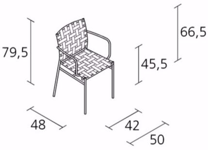 Alias Стул складной с подлокотниками Tagliatelle sun-id-1427444 - Вид №3
