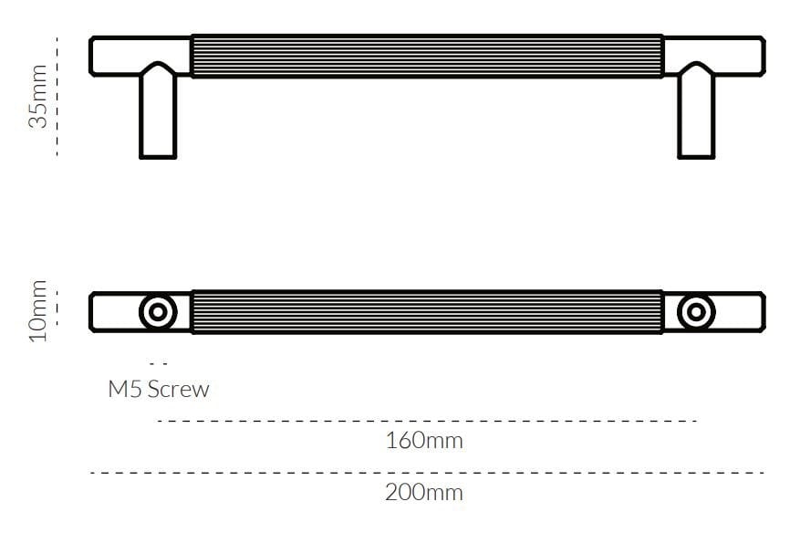Латунь мост мебельная ручка Lo & Co Interiors LINEAR ARCH-00068486 - Вид №62