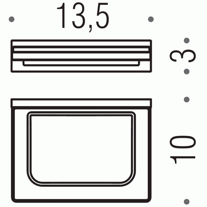 B1601.NM B1601 NM Мыльница настенная (чёрный) COLOMBO LOOK Colombo Design - Вид №1