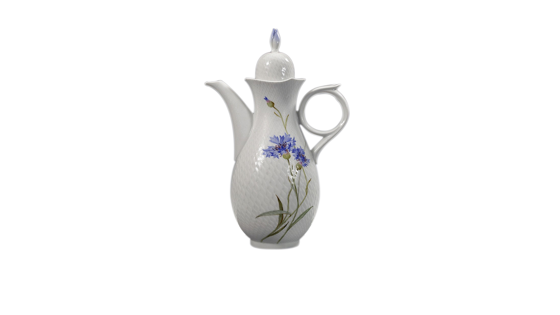 10526775 Meissen Сервиз кофейный 6/22 "Игра волн, рельеф, голубые васильки" Фарфор  - Вид №1