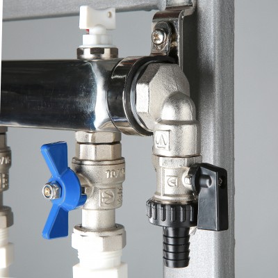VT.GPM.06S04.L8 Узел этажный для поквартирного учета тепловой энергии Valtec 1", 8 вых., ввод слева  - Вид №5