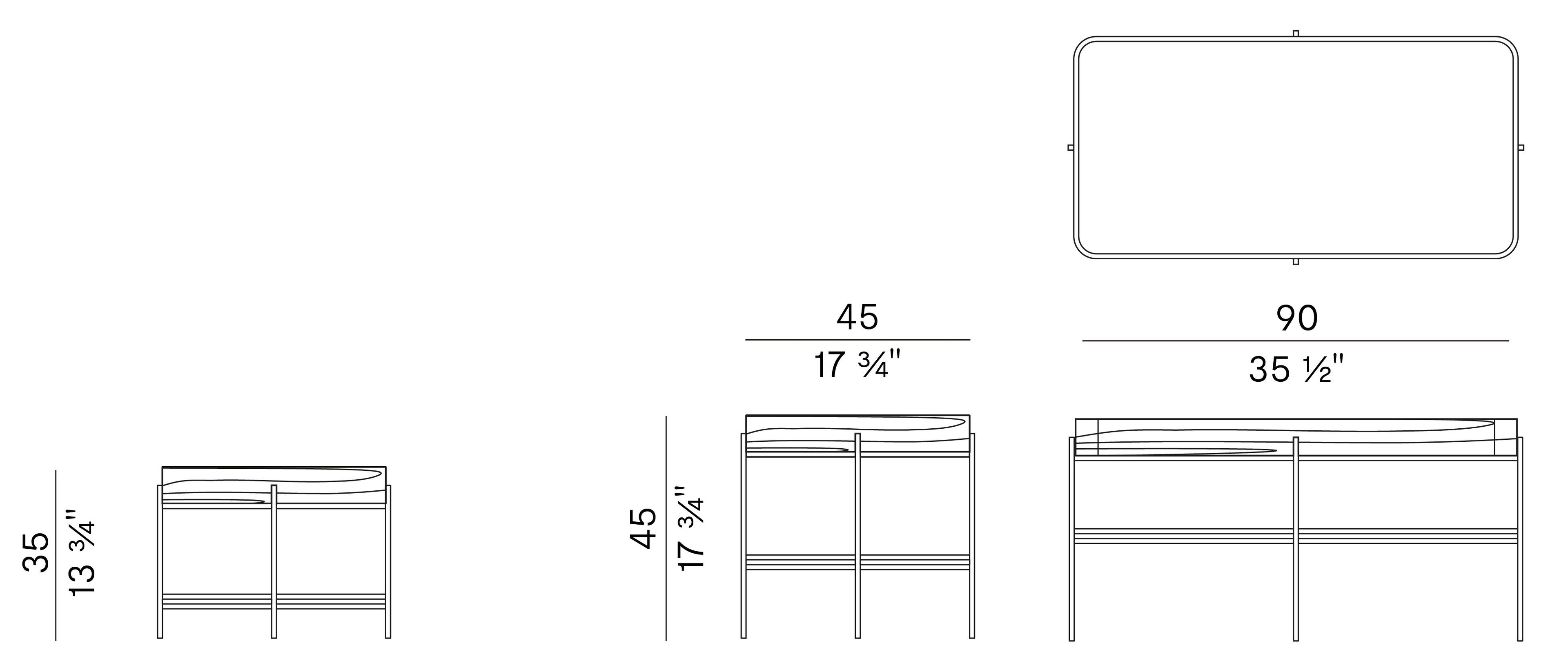 Прямоугольный металлический журнальный столик с подносом и мраморной столешницей Potocco лоток ARCH-00084120 - Вид №2