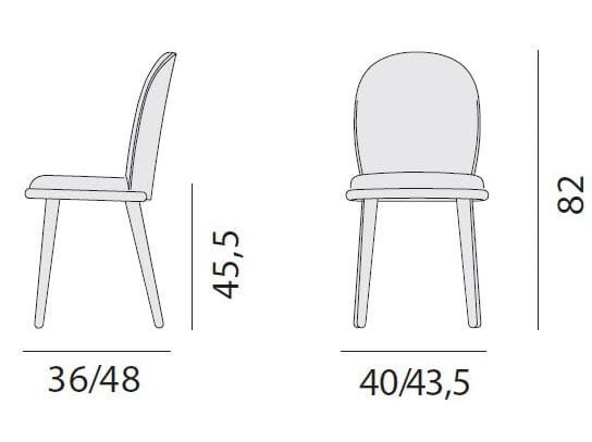 Стул из бука с мягким сиденьем/спинкой Billiani Veretta ARCH-00039038 - Вид №8