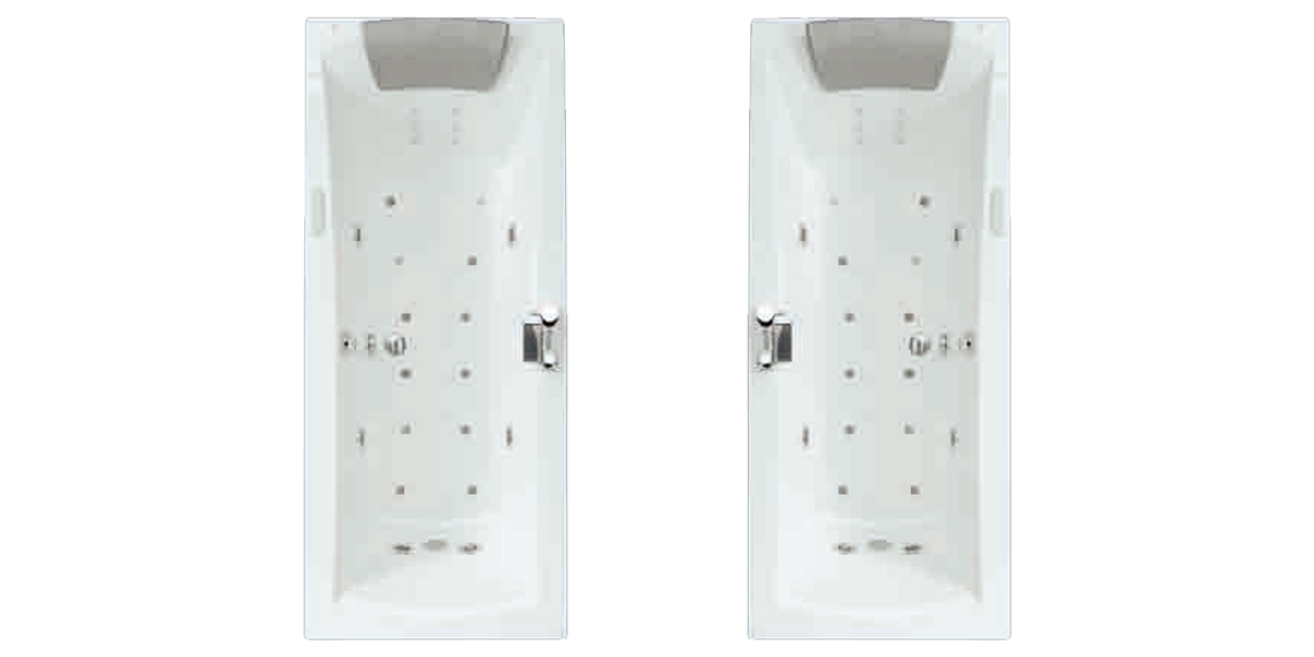 Ванна Y Hydromassage Novellini SENSE 6 с набортным смесителем и боковыми панелями Y519080RD2A2K - Вид №1