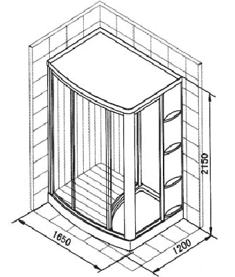 AG-0202 Душевая кабина Appollo AG Santreyd - Вид №1