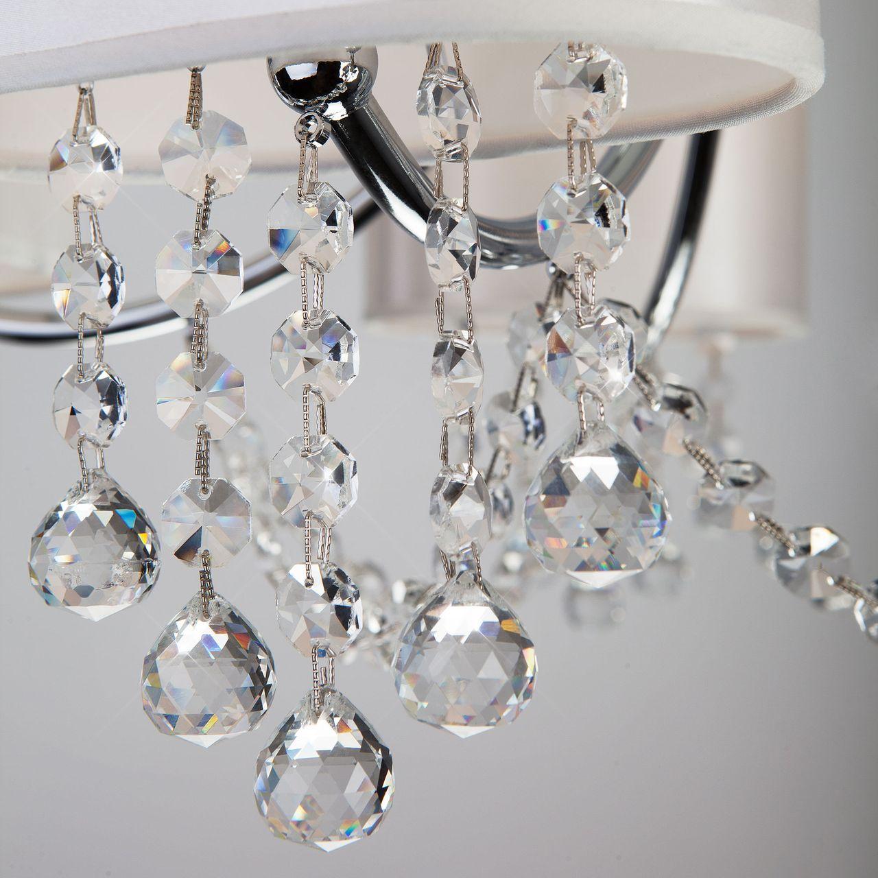 Подвесная люстра Eurosvet Cornella 10084/5 хром/прозрачный хрусталь Strotskis EUROSVET CORNELLA 187474 Белый  - Вид №1