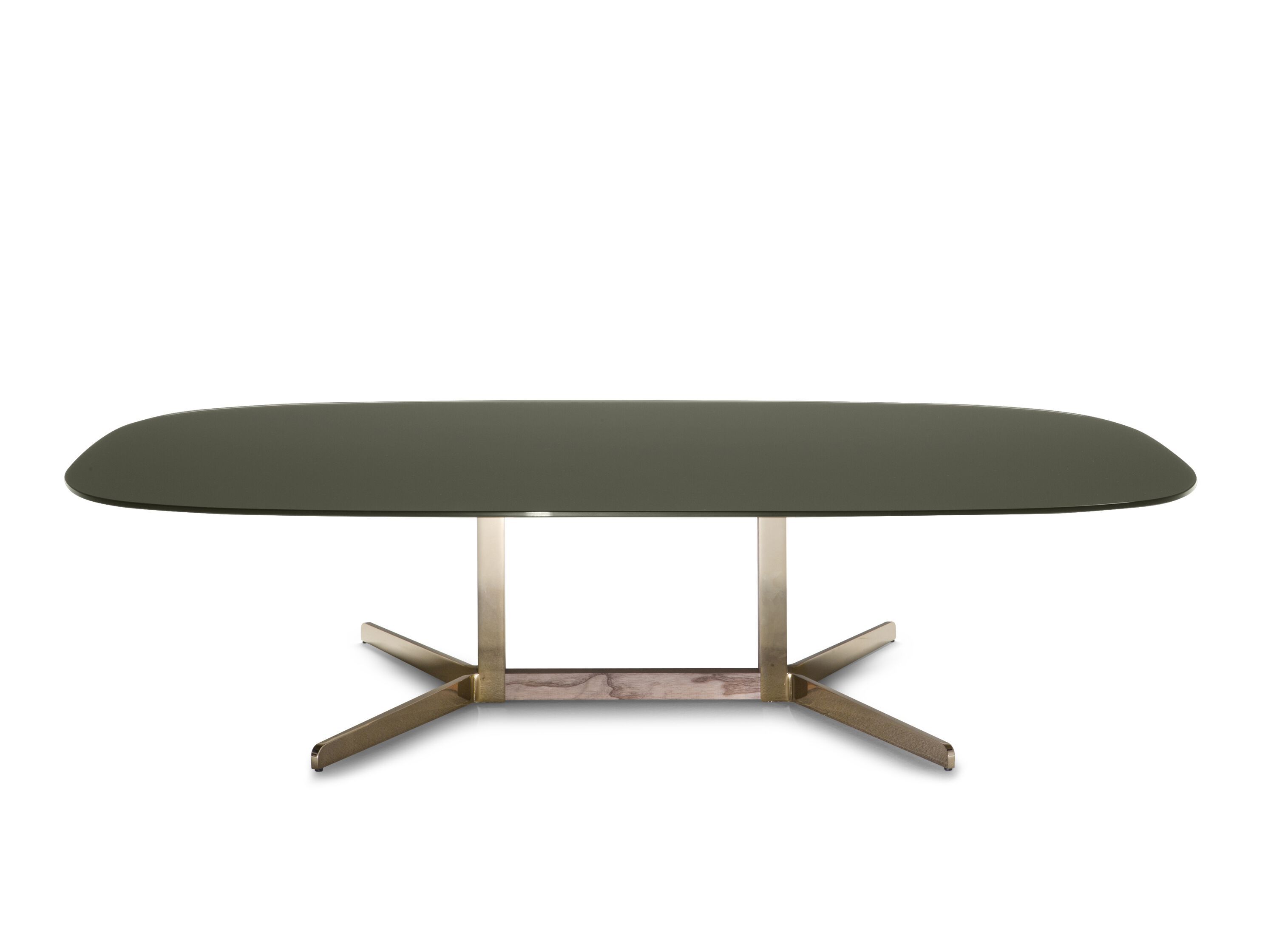 Низкий прямоугольный журнальный столик со стеклянной столешницей Natuzzi Italia Campus ARCH-00068417