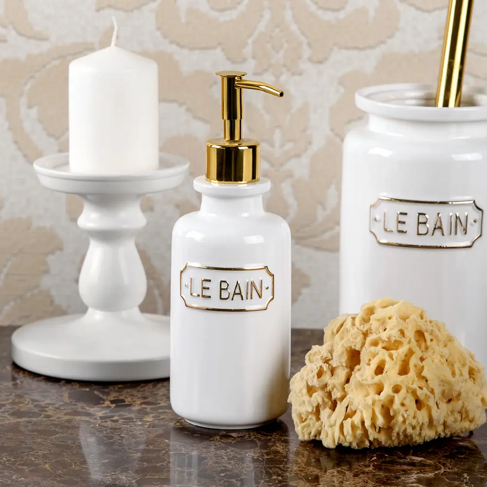Дозатор для жидкого мыла Wess Le Bain Blanc цвет золотой STLM-2209868 - Вид №7
