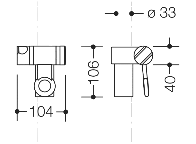 950.33BE0190 держатель для душа HEWI Edition matt | Polyamid  - Вид №2