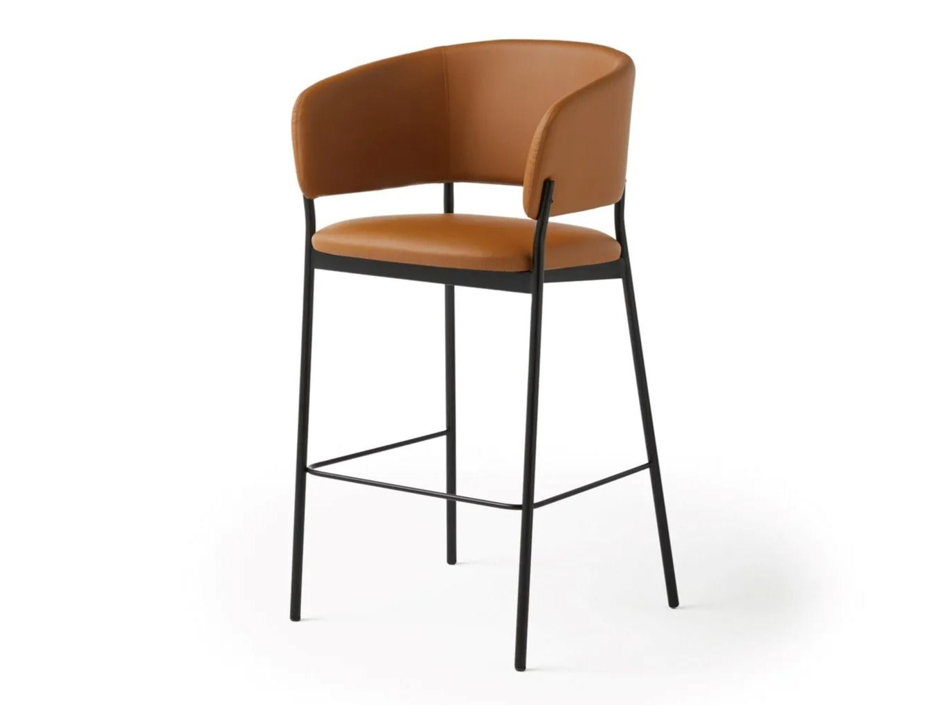 Высокий кожаный стул с подлокотниками Blasco&Vila RC Metal ARCH-00101523