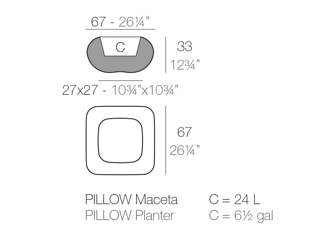 Квадратный полиэтиленовый плантатор Vondom ARCH-00097444 - Вид №6