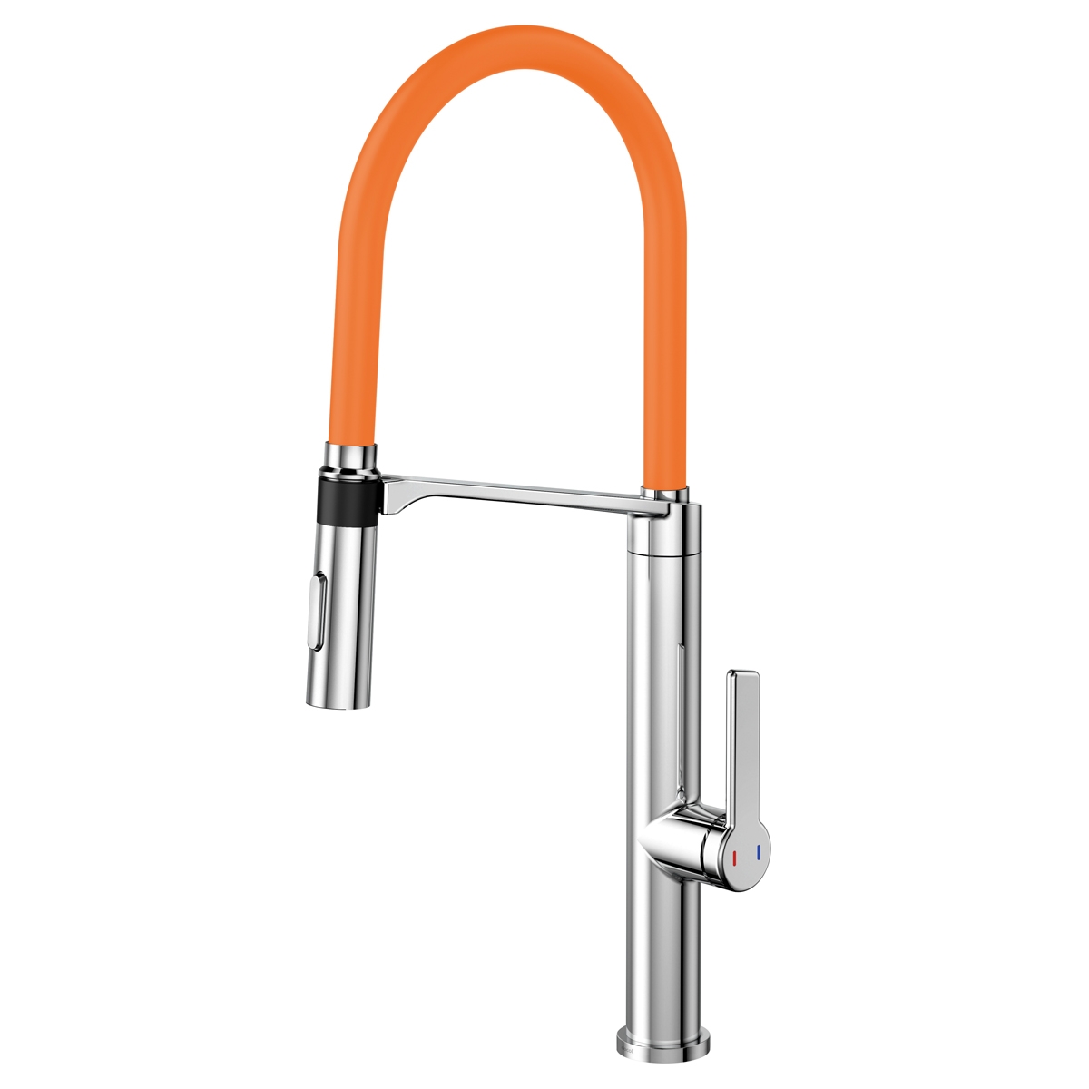 00695777 Однорычажный Нержавеющая сталь, матовая, со шлангом песочного цвета. Docol DOC