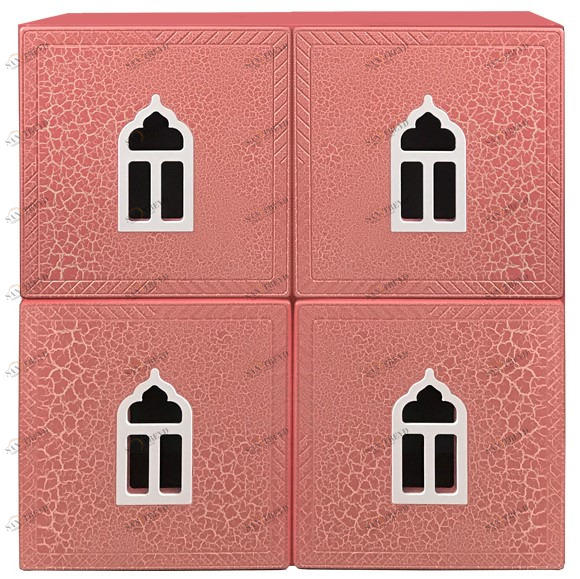 Полка детская квадратная "Венеция-4" МАНДАРИН ВЕНЕЦИЯ 178676 Красный Santreyd