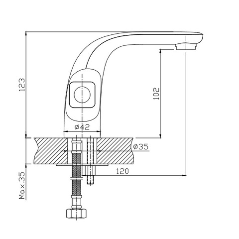 Orange Fenix M31-021cr двухвентильный смеситель для раковины Хром sun-id-1517047 - Вид №1