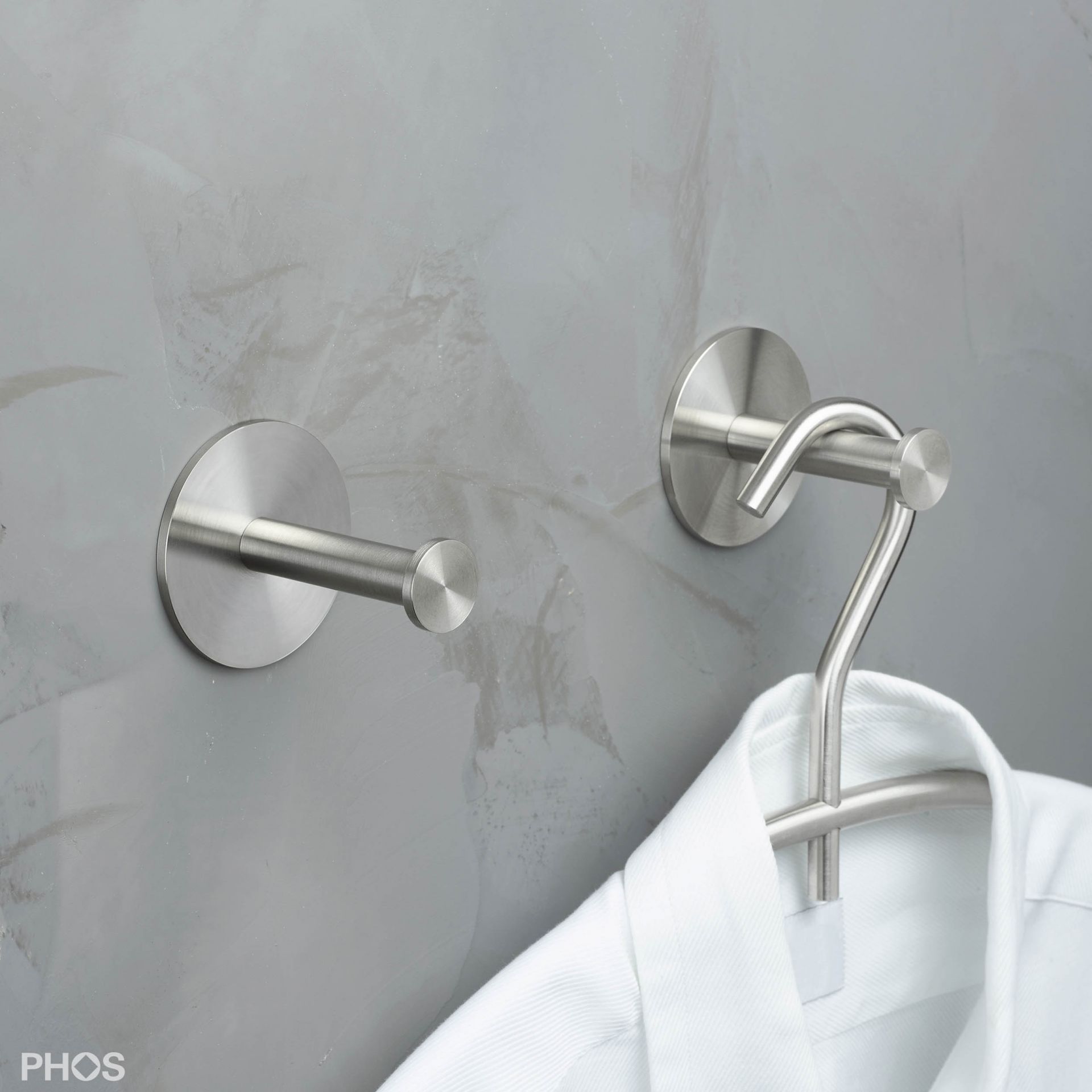 HA2-R55S-B Крючок для полотенец, ø12 мм, длина 6 см, с розеткой PHOS  - Вид №1