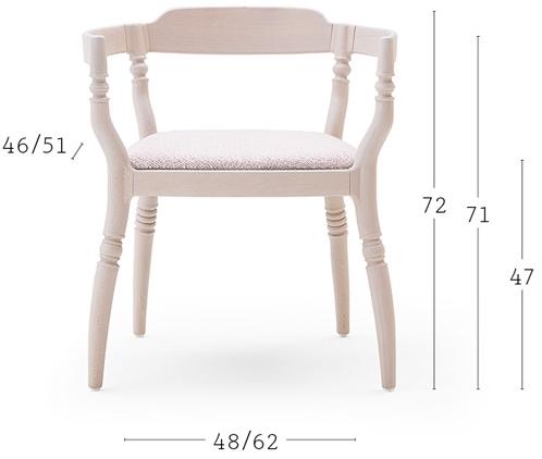 Billiani Кресло из бука с мягким сиденьем Toccata & fuga 531 - Вид №3