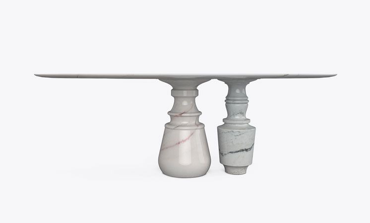 0-113 Овальный обеденный стол Pietra estremoz Boca Do Lobo  - Вид №12