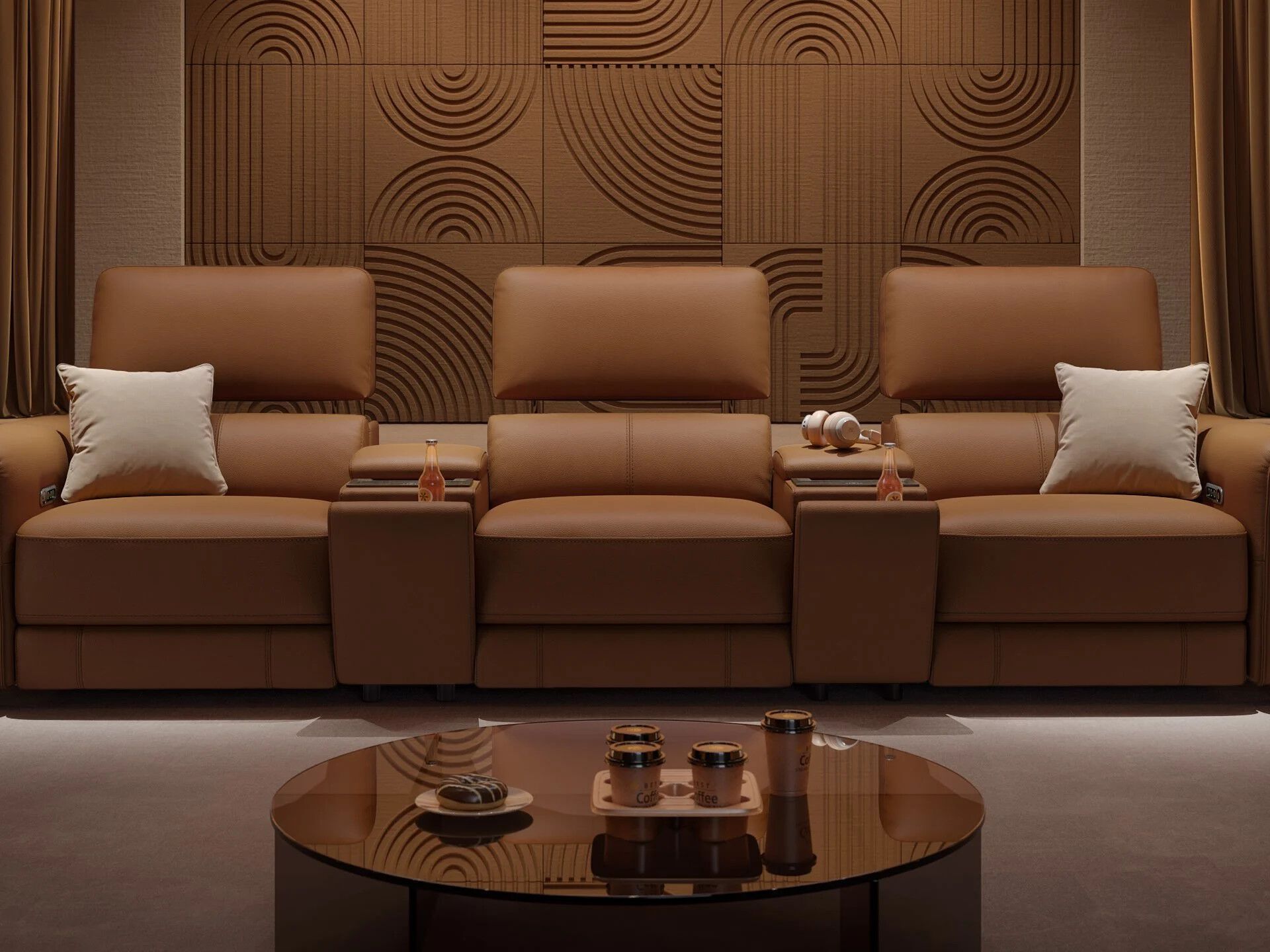 3-местный кожаный диван Sofanella Arona ARCH-00107056 - Вид №5